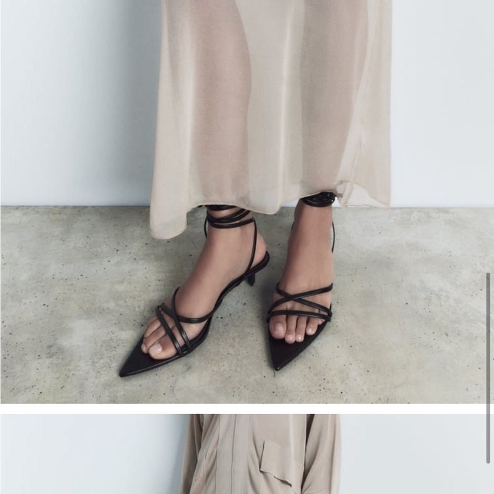 Zara strappy kitten heels